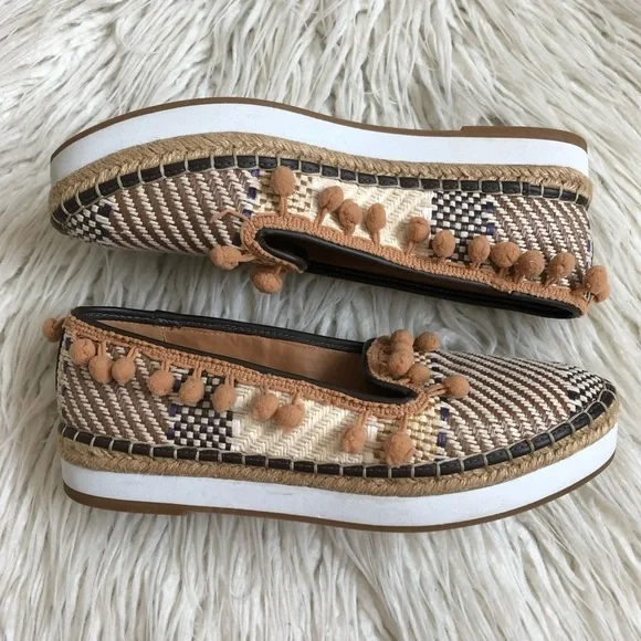 Sondra Roberts Ellie Pompom Platform Espadrille
