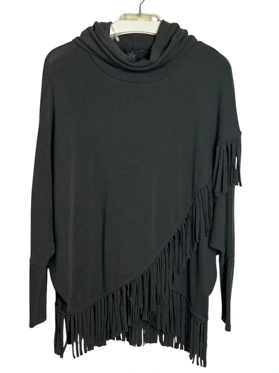 CHELSEA & THEODORE Fringe Cowl Wrap Sweater