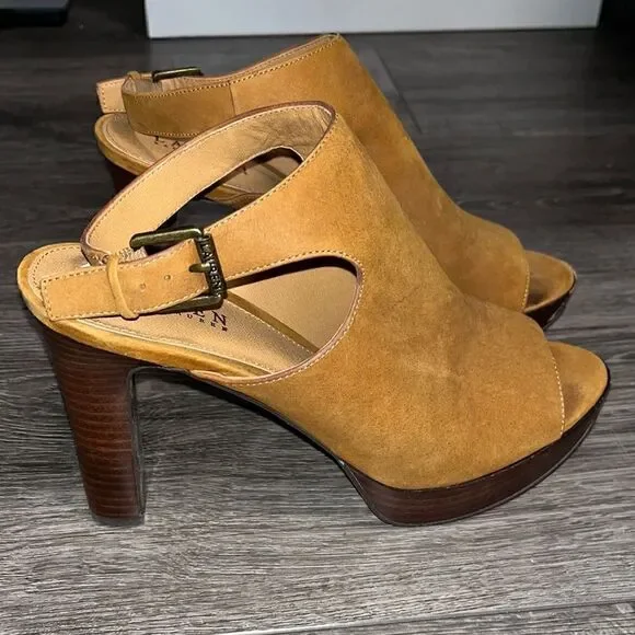 Ralph Lauren leather platform open tor sandals Size 10