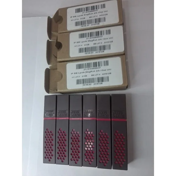 Burt's Bees Natural Lipstick Magenta Rush - 6 PACK
