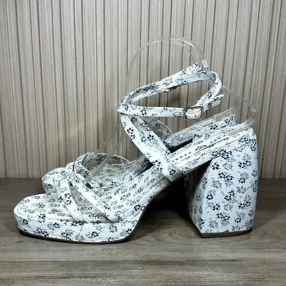 Katy Perry The Meadow Classic High Heel Platform Floral Sandal Size 11M