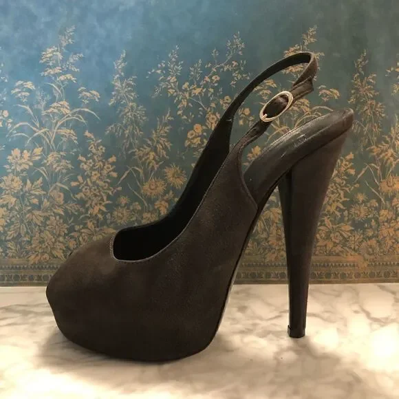 Giuseppe Zanotti Slingback Peeptoe Platform Pumps