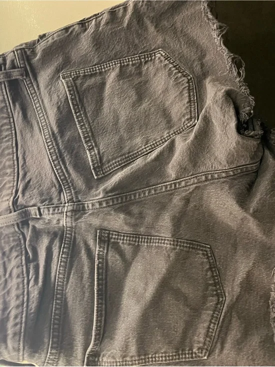 Black Denim Cutoff Shorts