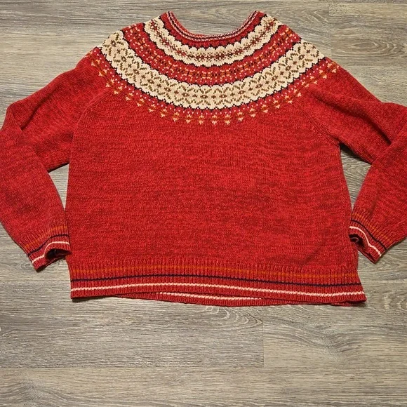 Vintage Fair Isle Sweater Sz Large