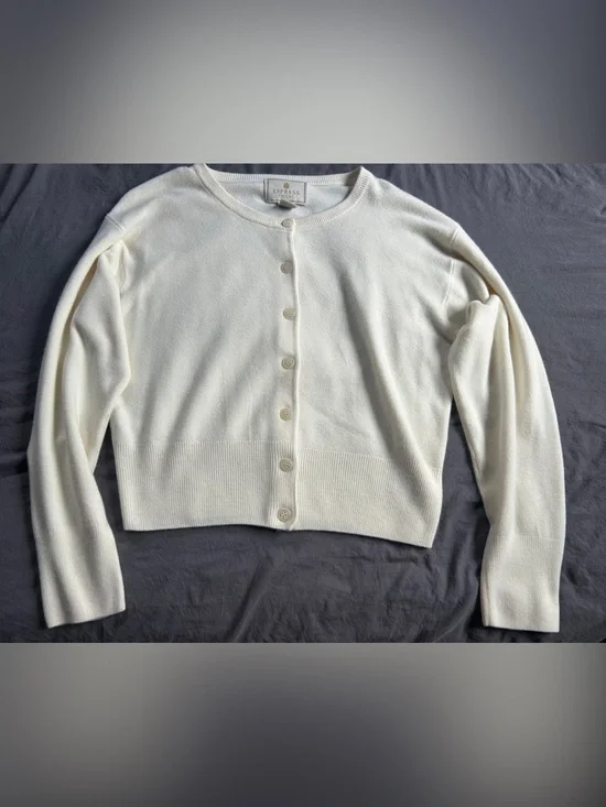 Express Tricot Button-Front Cardigan