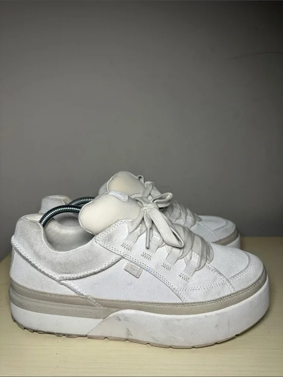 Ugg goldencush LT White Platform Suede Sneakers