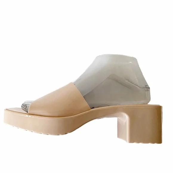 Beach by Matisse, Wade Block Heeled Platform Slip-On Jelly Sandal Size 8…