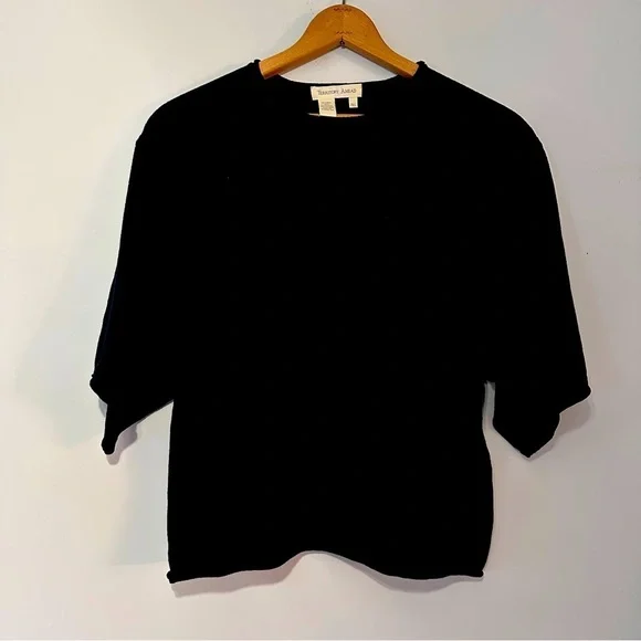 Territory Ahead Merino Wool Wide Sleeve Petite Black Sweater