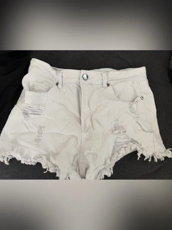 Women’s White Denim Shorts
