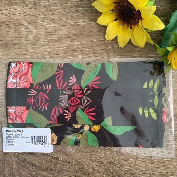 Johnny Was Floral Cotton Face Mask