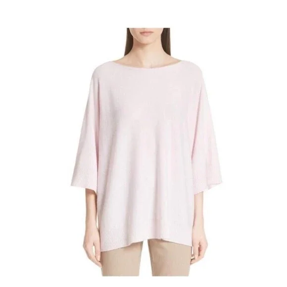 Lafayette 148 Women's 100% Cashmere Pullover Sweater Dolman Sleeve Pink Size XS