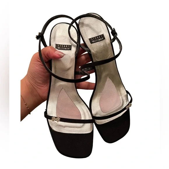 Stuart Weitzman Crystal Bows Sandals