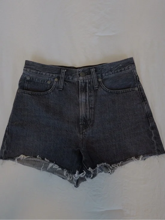 Madewell Black Denim Cutoff Shorts