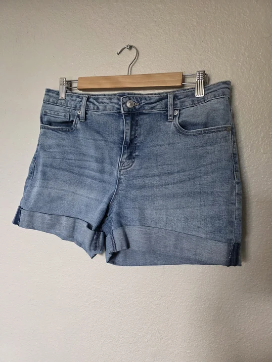 Hudson light wash denim shorts