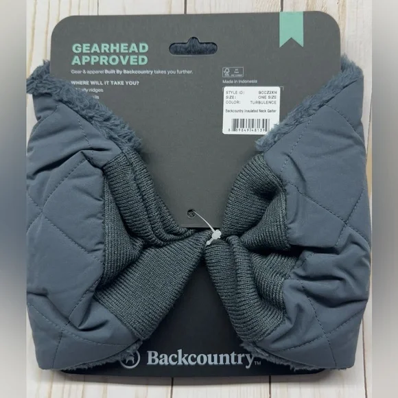 Backcountry Brand Turbulence Blue Unisex Insulated Neck Gaiter Balaclavas