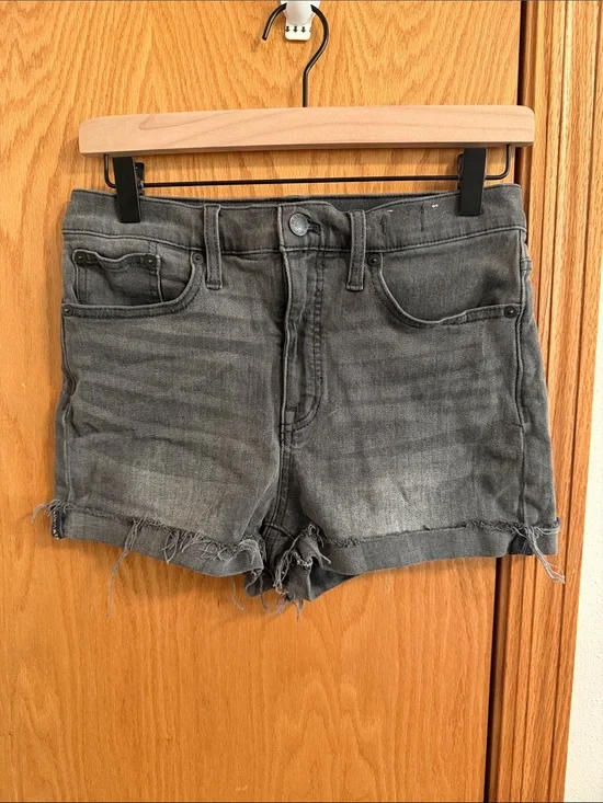 Madewell Distressed Gray Denim Shorts