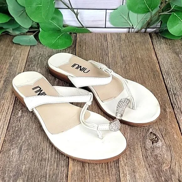 Inniu slip on single toe sandals with crystal Size 36 (women's 5.5)