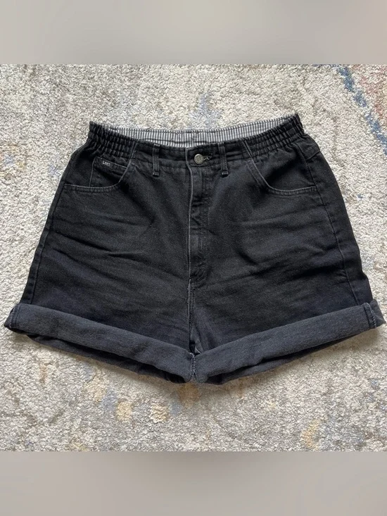 Black Lee Denim Shorts