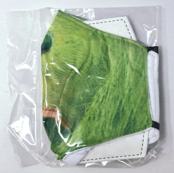 The Grinch Frowning Adult Cloth Face Mask Darted Adjustable Elastic with Filters