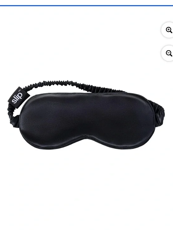 Slip Pure Silk Soft Satin Sleep Mask with Elastic Band Black
