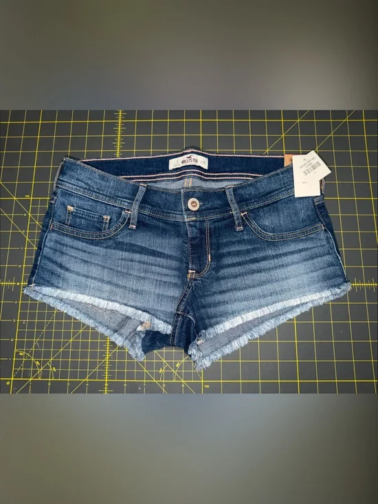 Hollister Dark Blue Denim Jean Shorts