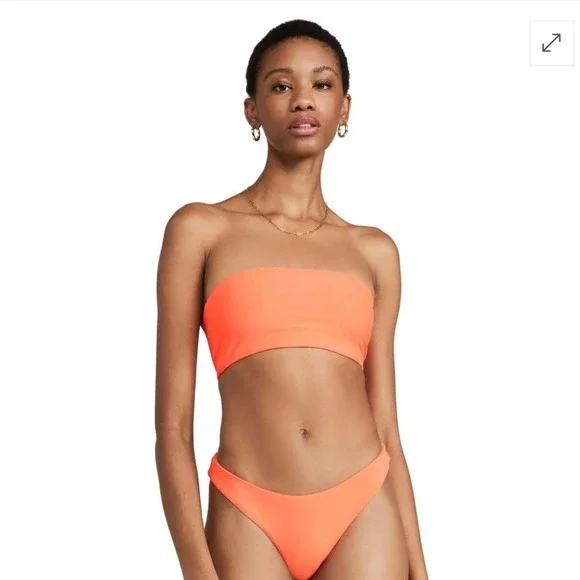 NWT Good American Better Band Bikini Top‎ and Bottoms Hot Coral XL size 4