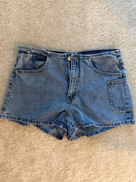 Fashion Nova Blue Denim Jean Shorts