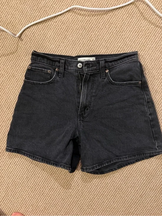 Black High-Rise Denim Women’s Shorts
