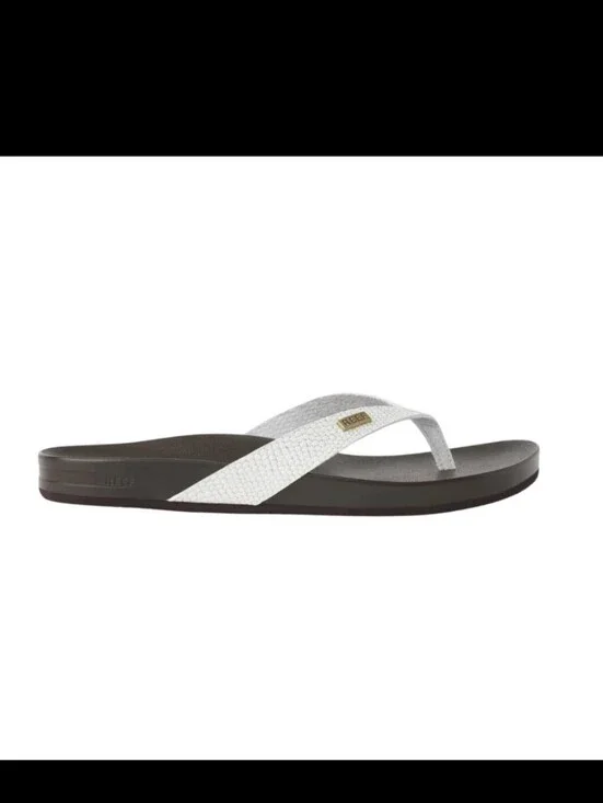 REEF Cushion Court Women's Flip Flop Brown Sassy - Molded Cushion Footbed, Arch