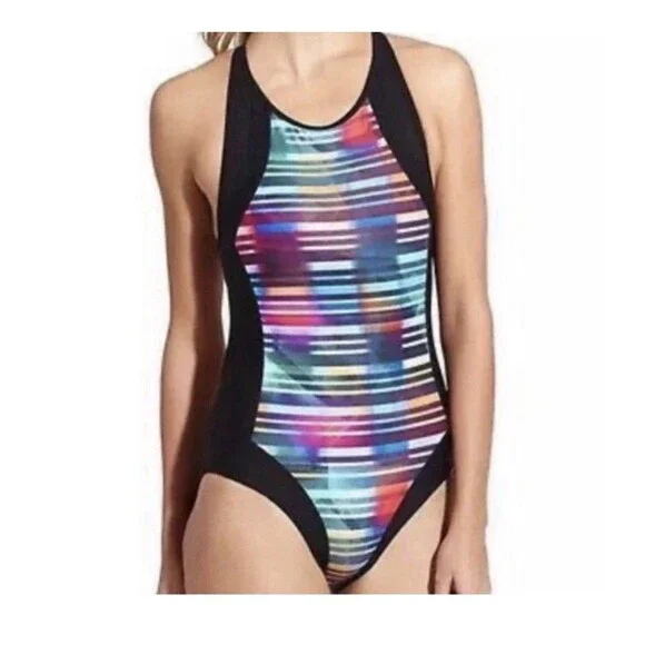 ATHLETA Size XS Womens Unlined Wireless One Piece Sports Swimming Suit Streamlin