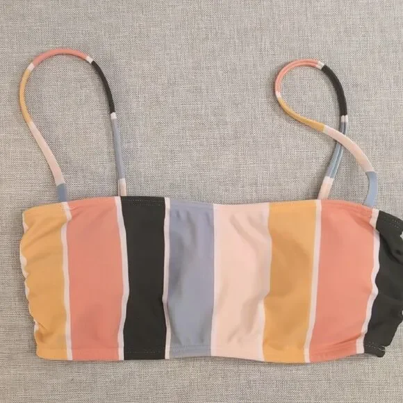 Hollister Multicolor Striped Bikini Top