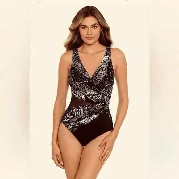 MiracleSuit Lux Lynx Slimming Illusion One Piece Swimsuit Black 8