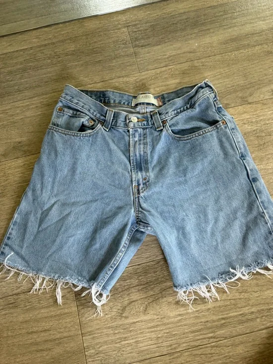 Levi's Faded Light Blue Denim Shorts