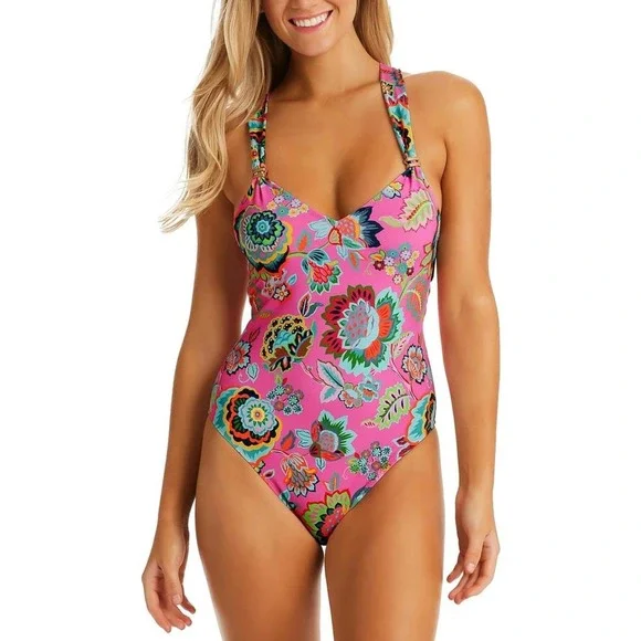 Jessica Simpson Women's‎ Rosies Bushes One Piece Bathing Suit NWT Size small