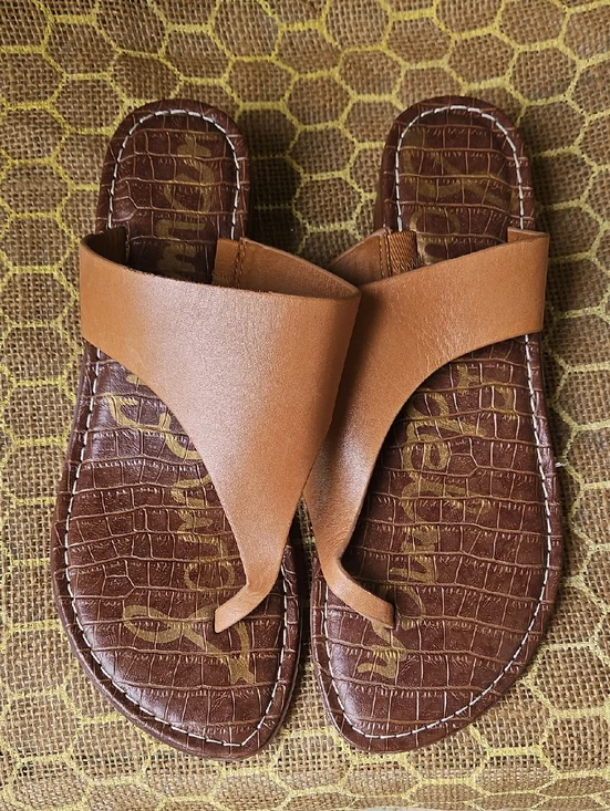 Sam Edelman Jaynee Tan Saddle Leather Sandals