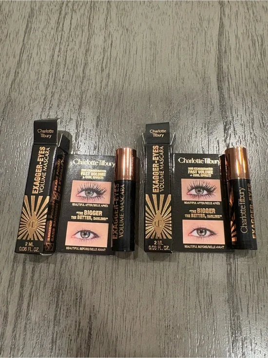 * New bundle of 2- Charlotte Tilbury Exagger-Eyes Volume Mascara deluxe samples