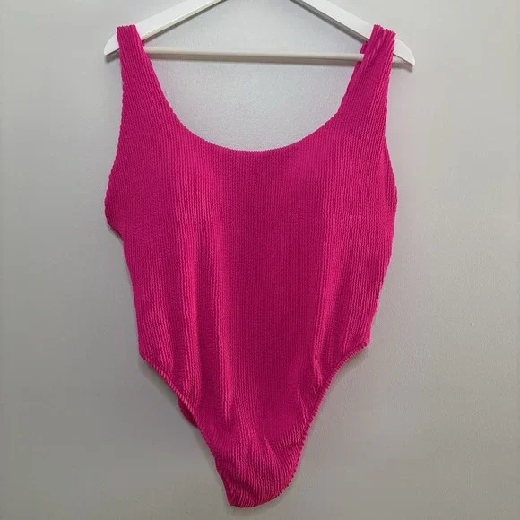 Ashley Graham Swimsuit Womens 18 Barbie Pink Cutout For All One Piece NWT Sexy