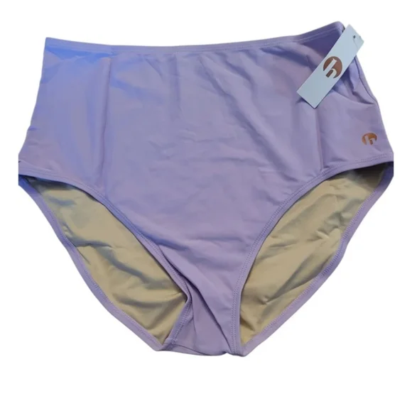 Honey Mark Deep Lavender High-Waisted Full Coverage Bakini Bottoms Sz. 4X NWT