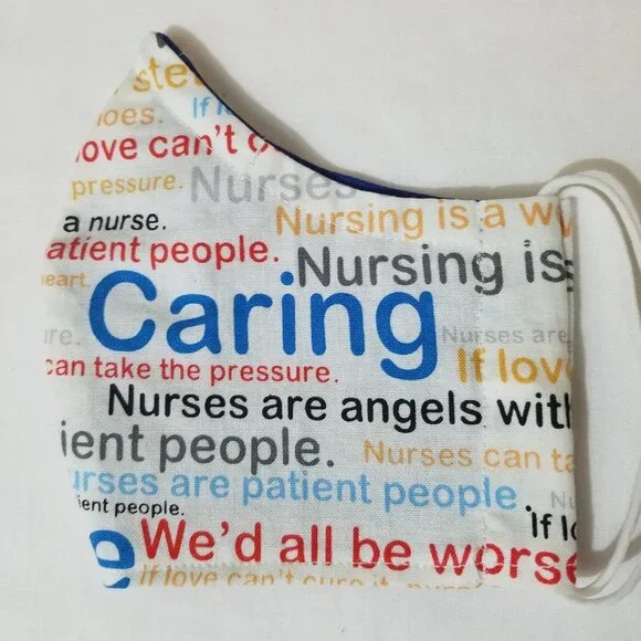 Hand Crafted Nurses Face Mask Cotton Adult or Teens Unisex