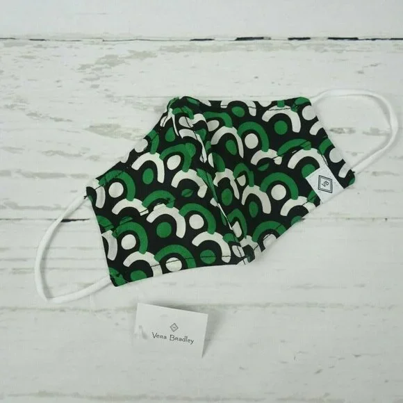 Clearance💎5/$25 New Vera Bradley Cloth Face Mask Imperial Tile Green Print