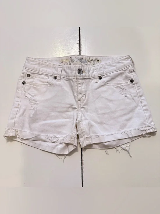 Express White Distressed Women’s Denim Shorts