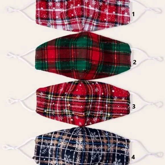 New Plaid Pattern Face Mask