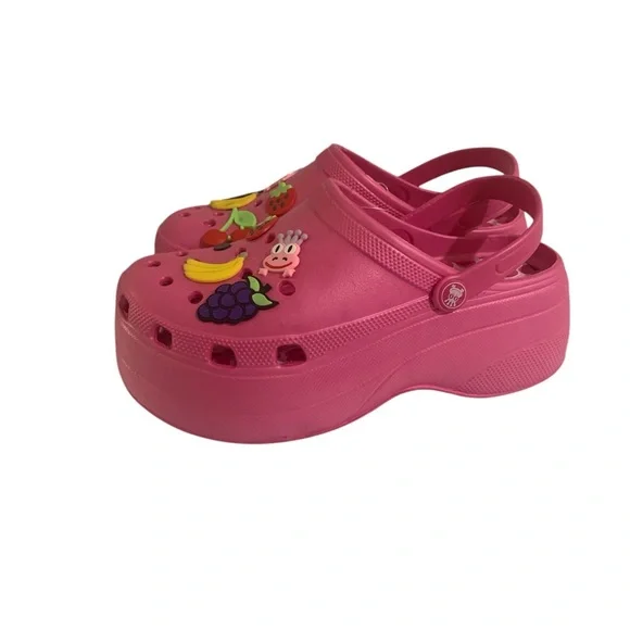 Women's Pink Platform Clogs 40