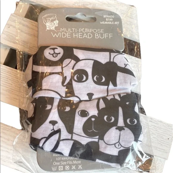 4/$20!!! Wide Head Dog Print Buff