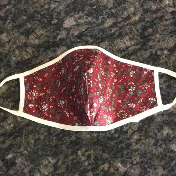 Red Floral Face Mask