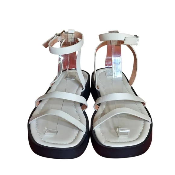 Madewell Womens Sandals Sz 9 M Comfort Summer Dune Leather Double-Strap Platform