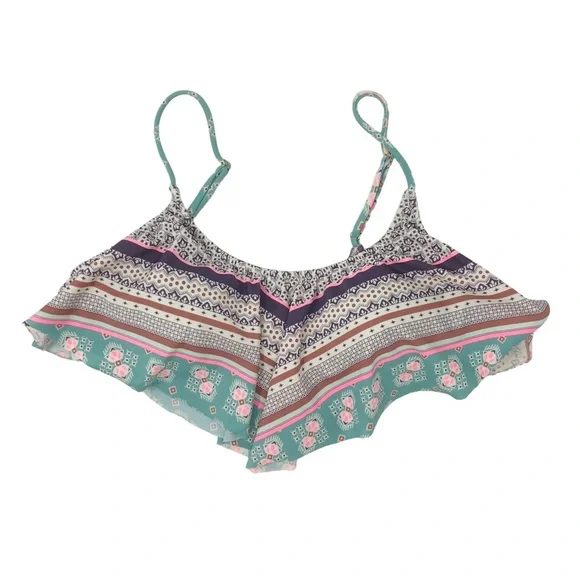 Victoria’s Secret‎ Paisley Mixed Pattern Flounce Bikini Top