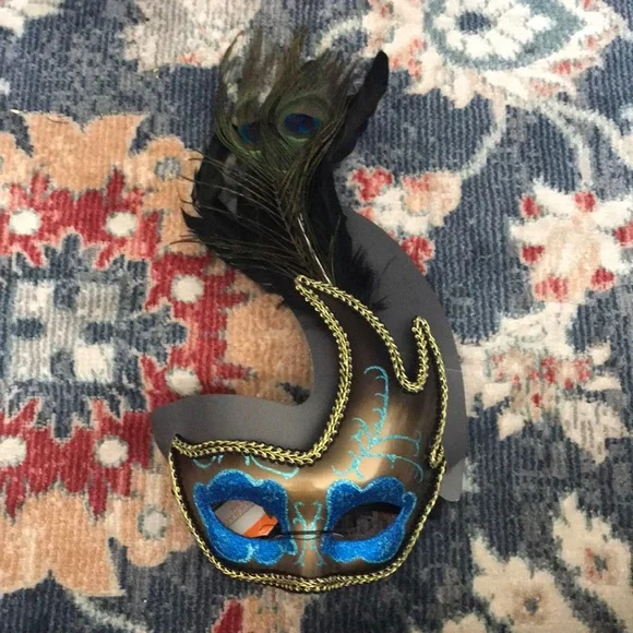 Elevated Peacock Masquerade Mask