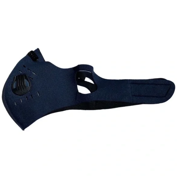 Face mask one size fits all blue and black dust shield sports mask