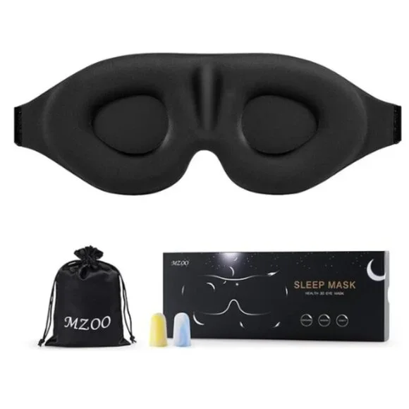 Luxury 3D Memory Foam Sleep Eye Mask – 100% Light Blocking for Men & Women